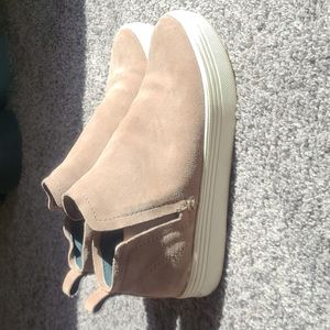 Suede Platform slip-ons